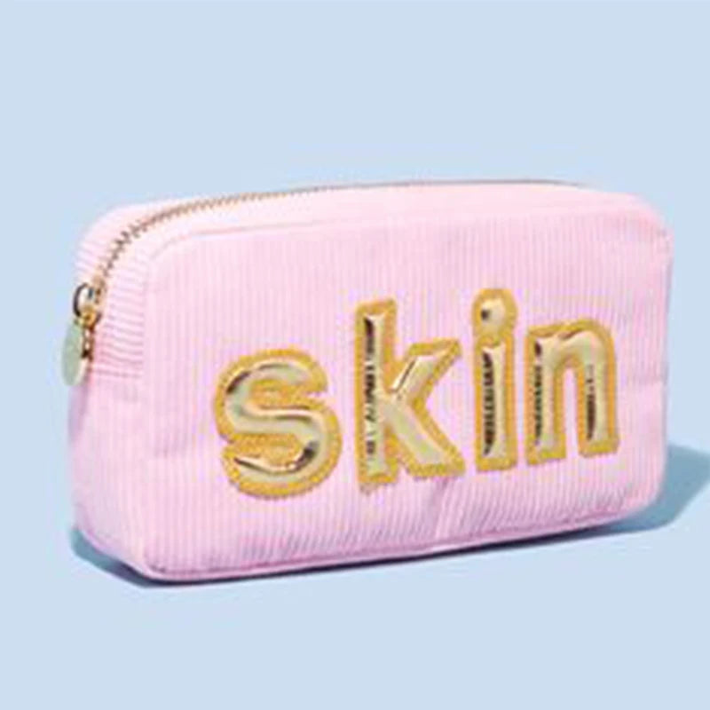 Soft Travel Make up Pouches Toiletry Cosmetic Pouch Makeup Bag Cosmetics with Zipper Custom