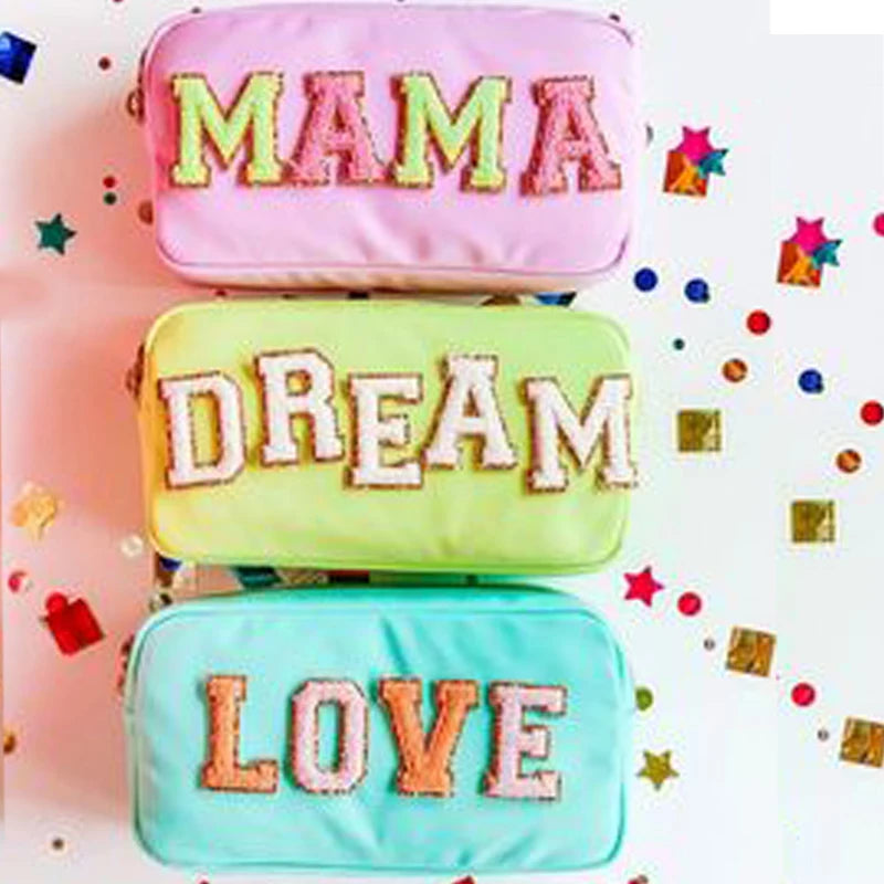 Soft Travel Make up Pouches Toiletry Cosmetic Pouch Makeup Bag Cosmetics with Zipper Custom