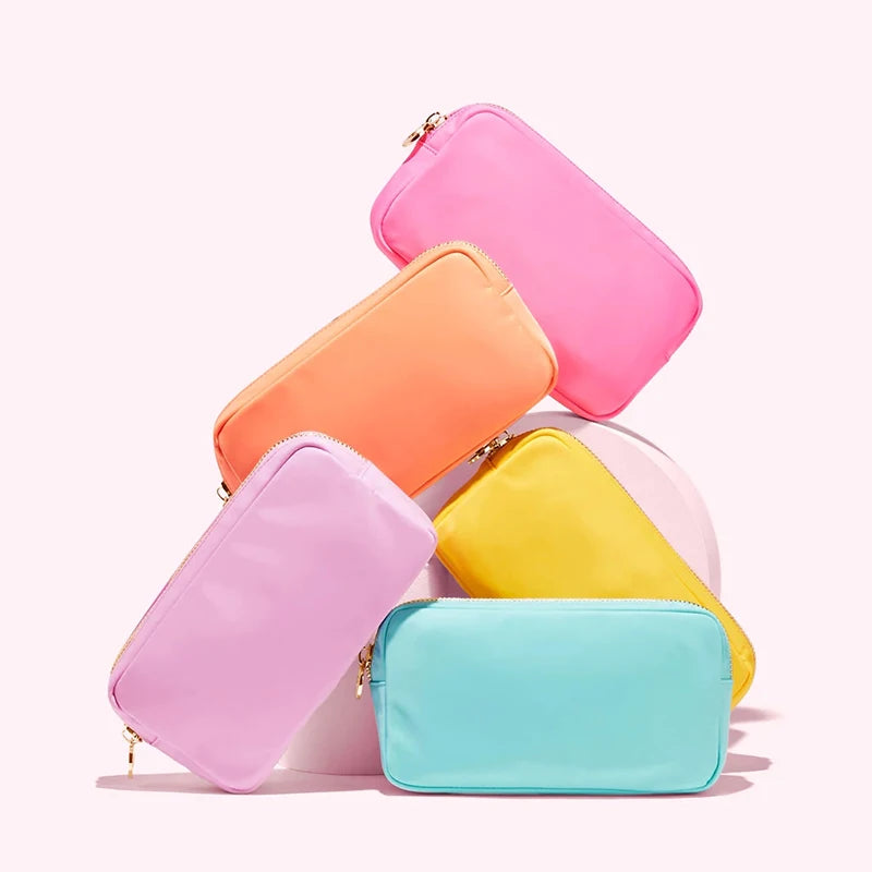 Soft Travel Make up Pouches Toiletry Cosmetic Pouch Makeup Bag Cosmetics with Zipper Custom