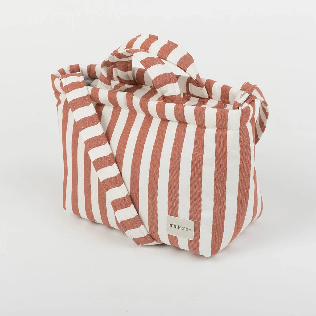 Striped Diaper Tote Large Capacity Baby Mommy Bag Stroller Hanging Handbag Custom Logo Pattern Size