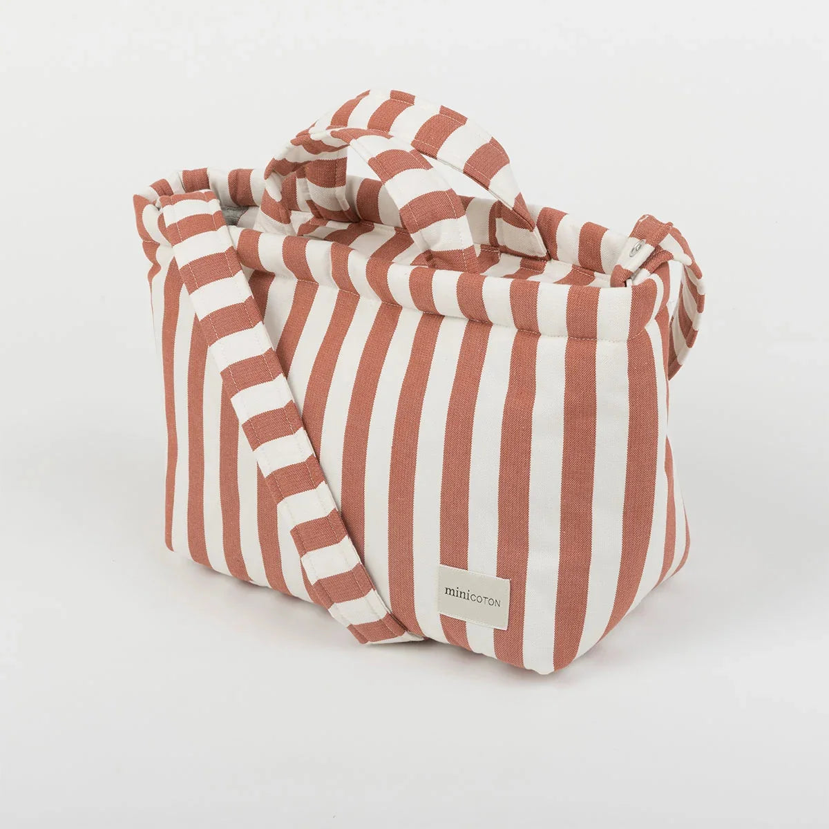 Striped Diaper Tote Large Capacity Baby Mommy Bag Stroller Hanging Handbag Custom Logo Pattern Size