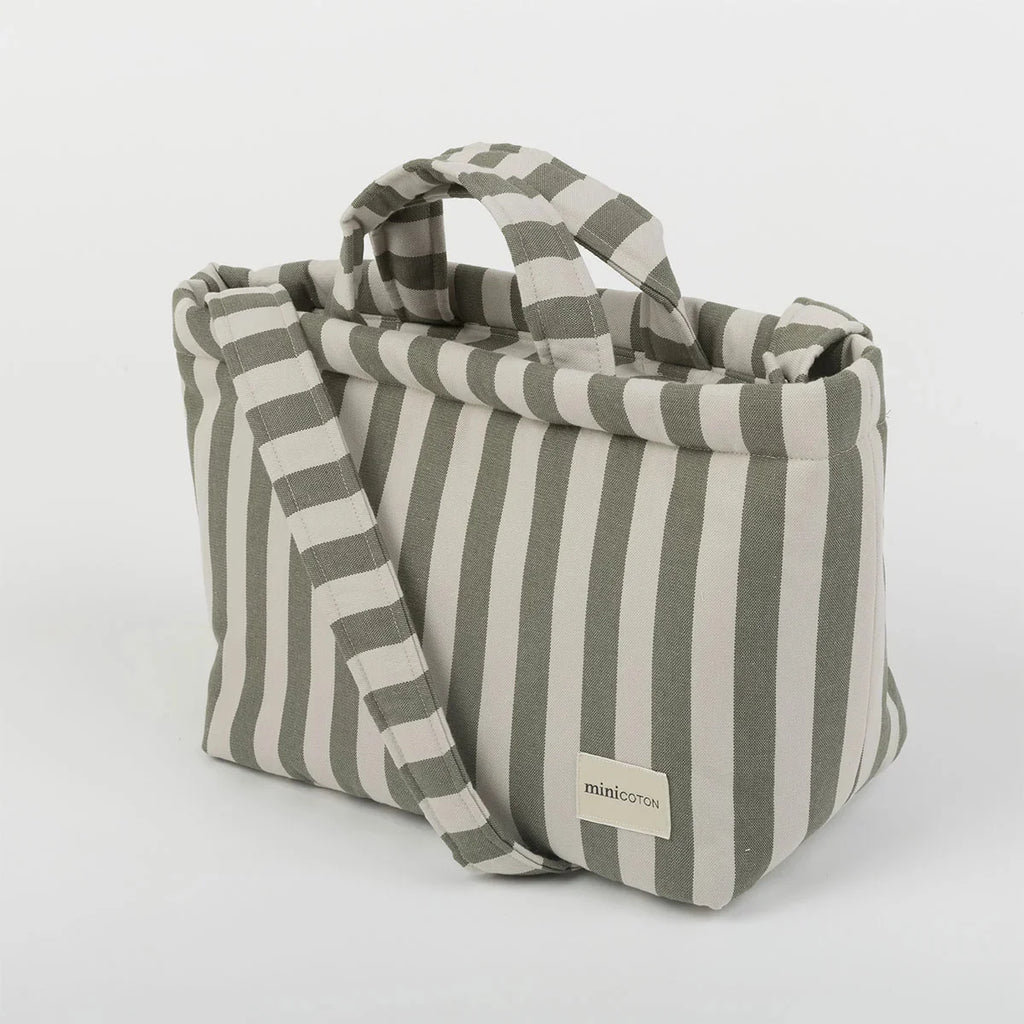 Striped Diaper Tote Large Capacity Baby Mommy Bag Stroller Hanging Handbag Custom Logo Pattern Size