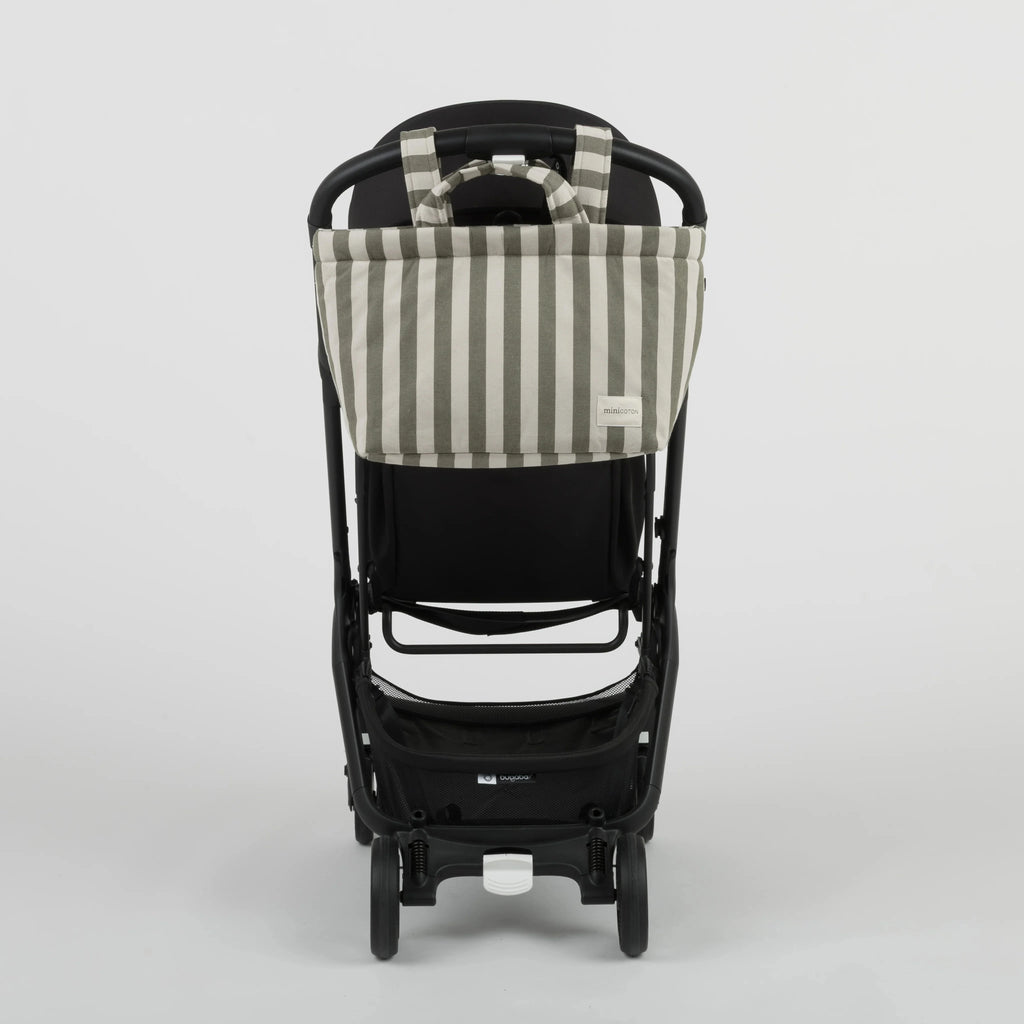 Striped Diaper Tote Large Capacity Baby Mommy Bag Stroller Hanging Handbag Custom Logo Pattern Size