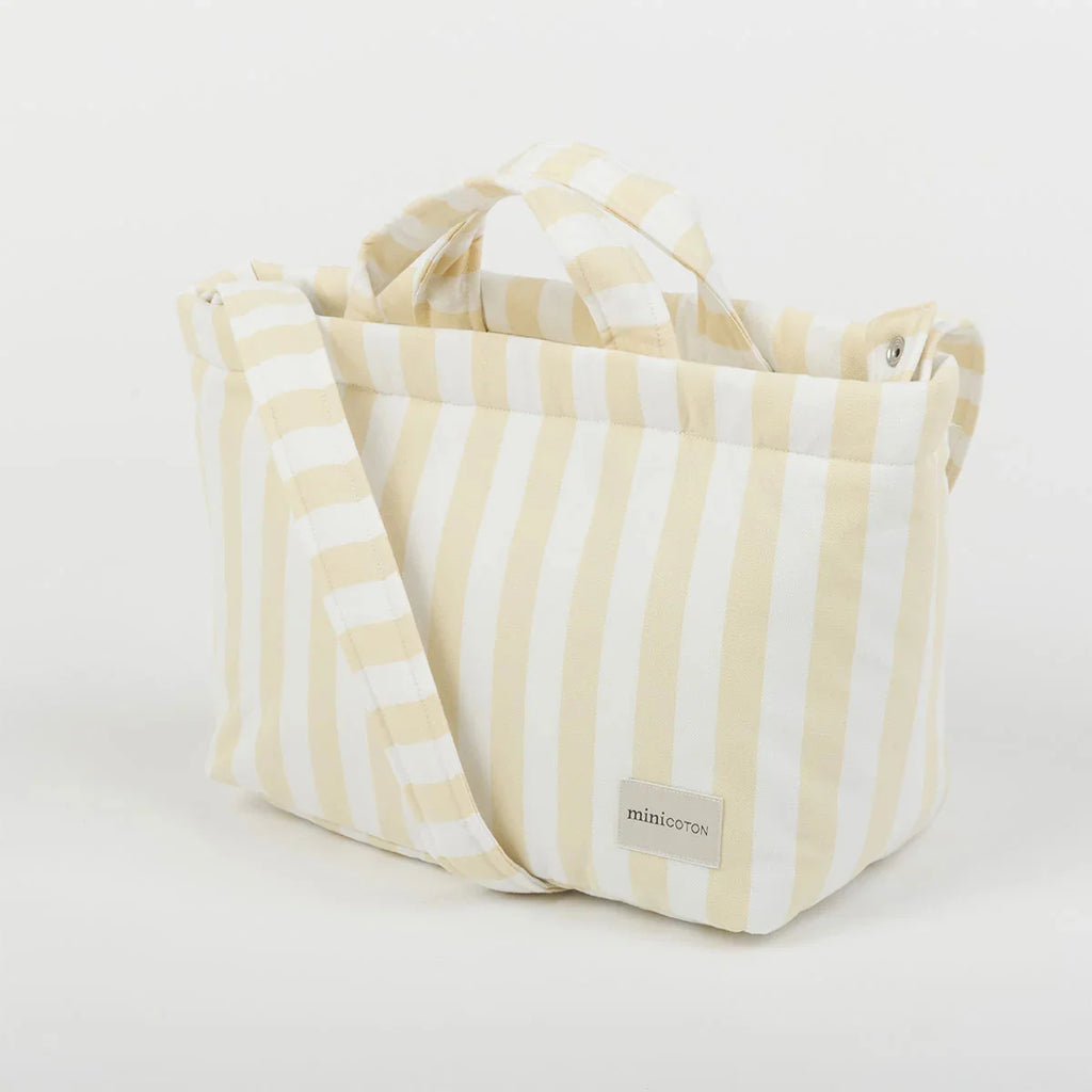 Striped Diaper Tote Large Capacity Baby Mommy Bag Stroller Hanging Handbag Custom Logo Pattern Size