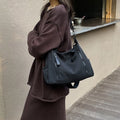 Tote Bag Japanese Korean Style Nylon Medium Waterproof Large Capacity Women's Crossbody with Texturized Shoulder Strap