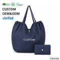 Tote Bag Verified Factory Waterproof Nylon Foldable for Men Large Capacity Business Travel Gym Bag Navy Blue Low MOQ OEM/ODM