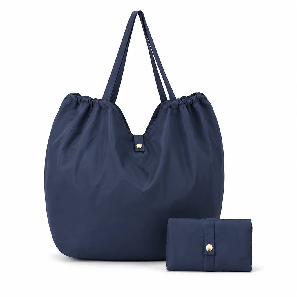 Tote Bag Verified Factory Waterproof Nylon Foldable for Men Large Capacity Business Travel Gym Bag Navy Blue Low MOQ OEM/ODM