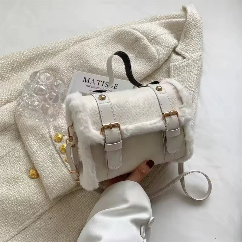Tote Bags New Fashion Retro Shoulder Bag Winter PU Handbag Popular Women Women's custom made Cross-body Bag