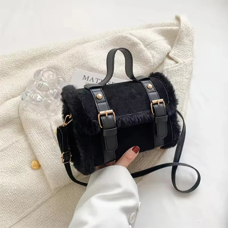 Tote Bags New Fashion Retro Shoulder Bag Winter PU Handbag Popular Women Women's custom made Cross-body Bag