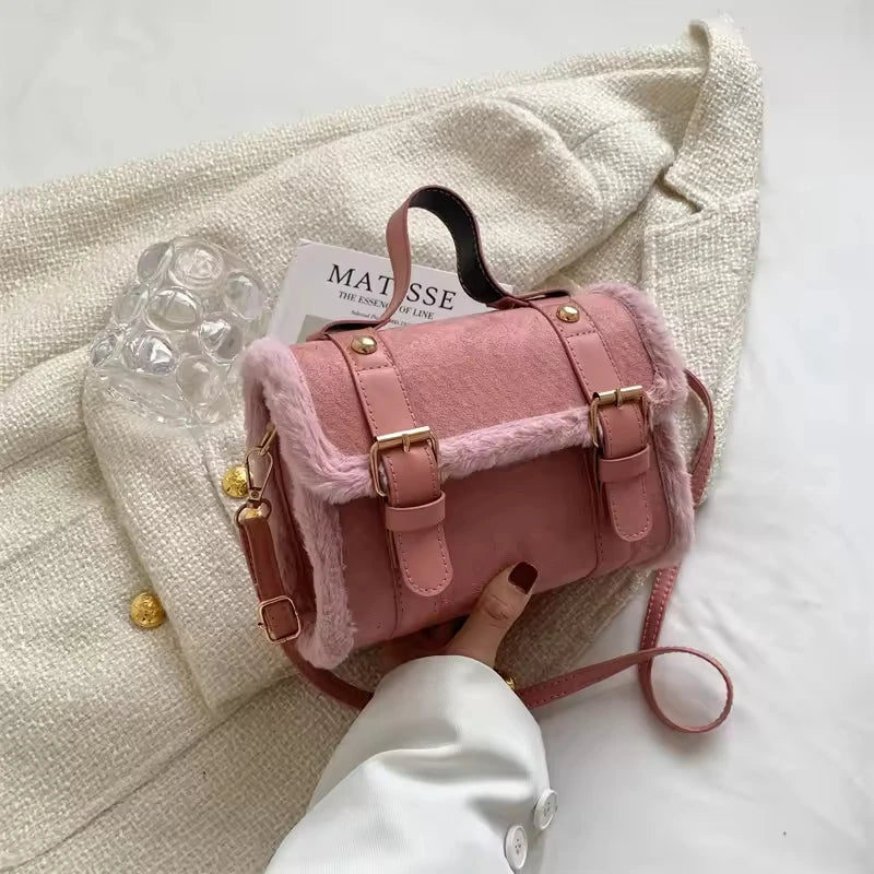 Tote Bags New Fashion Retro Shoulder Bag Winter PU Handbag Popular Women Women's custom made Cross-body Bag