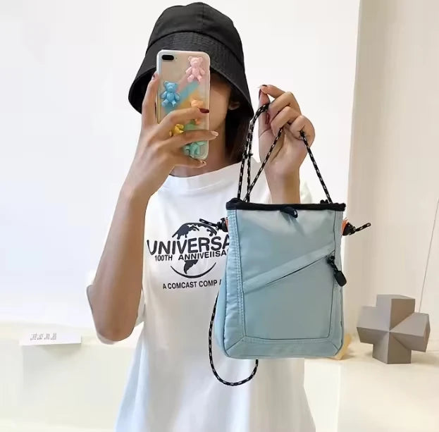 Tote Eco-Friendly Summer Mini Nylon Shoulder Letter Pattern Design for Carrying Shopping Items