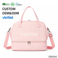 Tote Large Custom Logo Quilted Weekender Bag BSCI Factory Verified Recycled Nylon Travel Capacity Weekender Bag