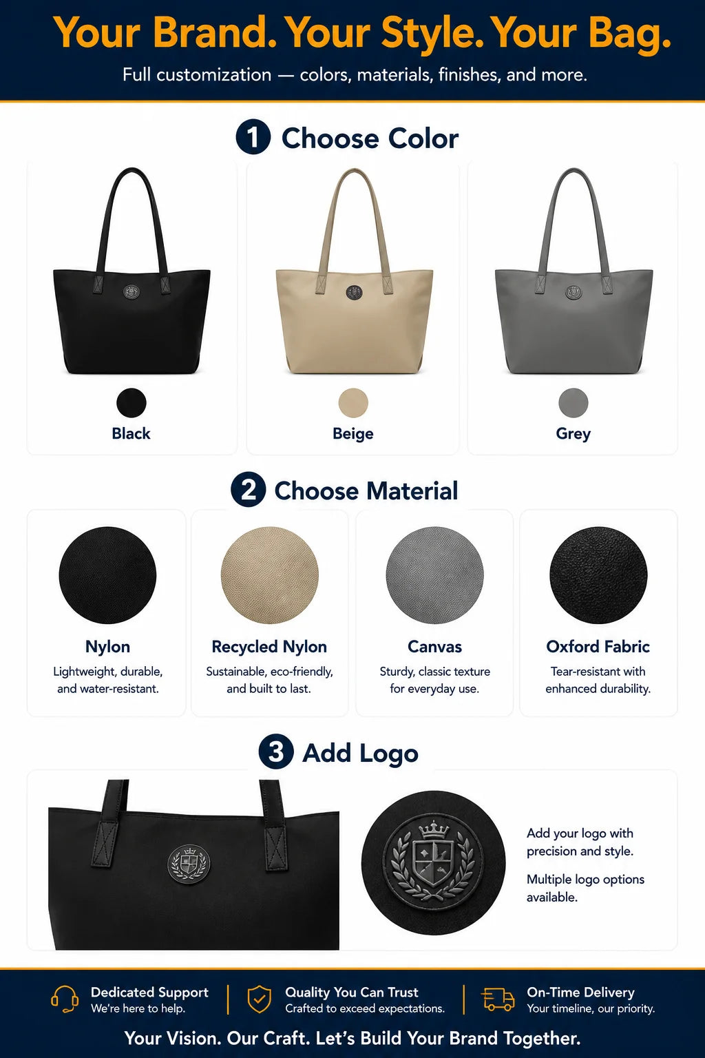 Tote Series Multi Colour Recycled Nylon Tote Bag Large Capacity Shoulder Handbag Custom Logo OEM ODM Low MOQ Wholesale