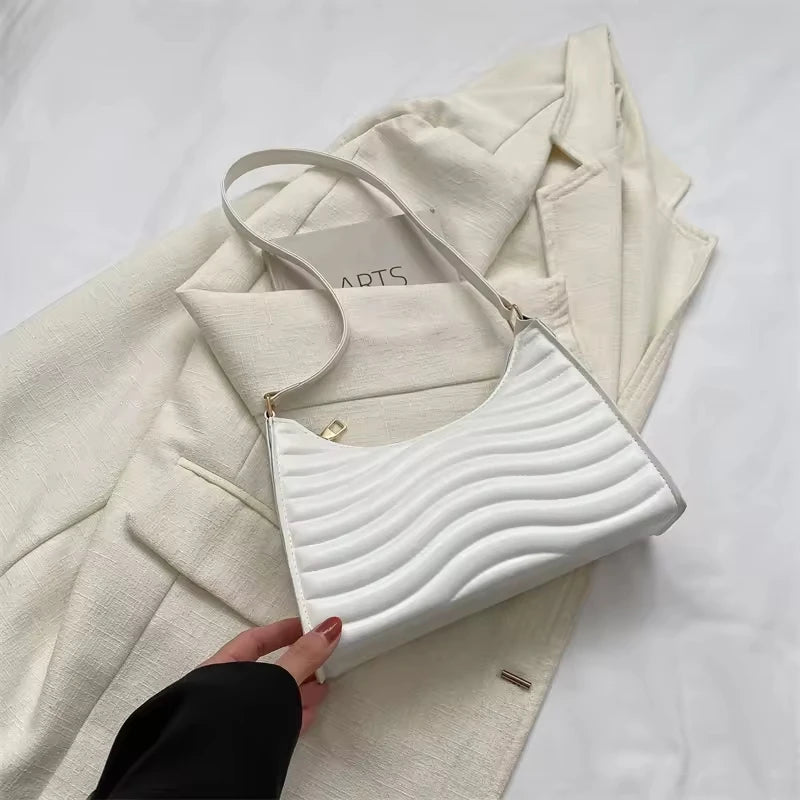 Tote Shoulder Hot Selling High Quality Women's Retro Stylish Bag Single Handle Polyester Lining Elegant for Ladies