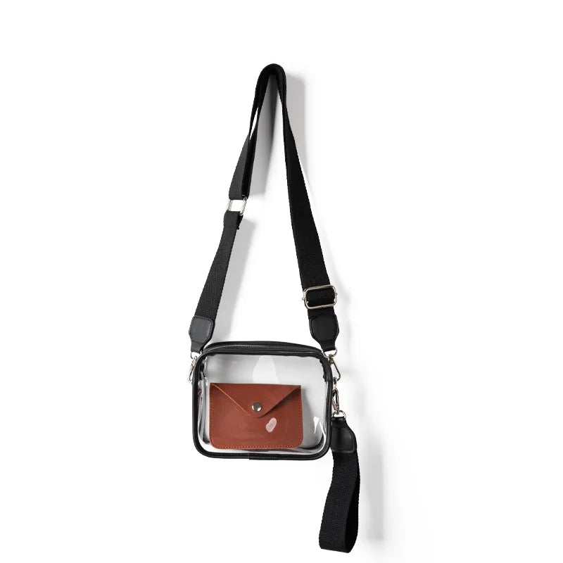 Transparent Phone Shoulder Crossbody Handbags clear Purse Fashion Girls Small Square Bag Purses for Women