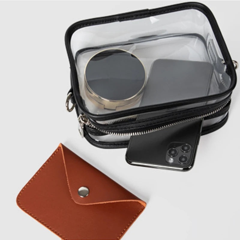 Transparent Phone Shoulder Crossbody Handbags clear Purse Fashion Girls Small Square Bag Purses for Women