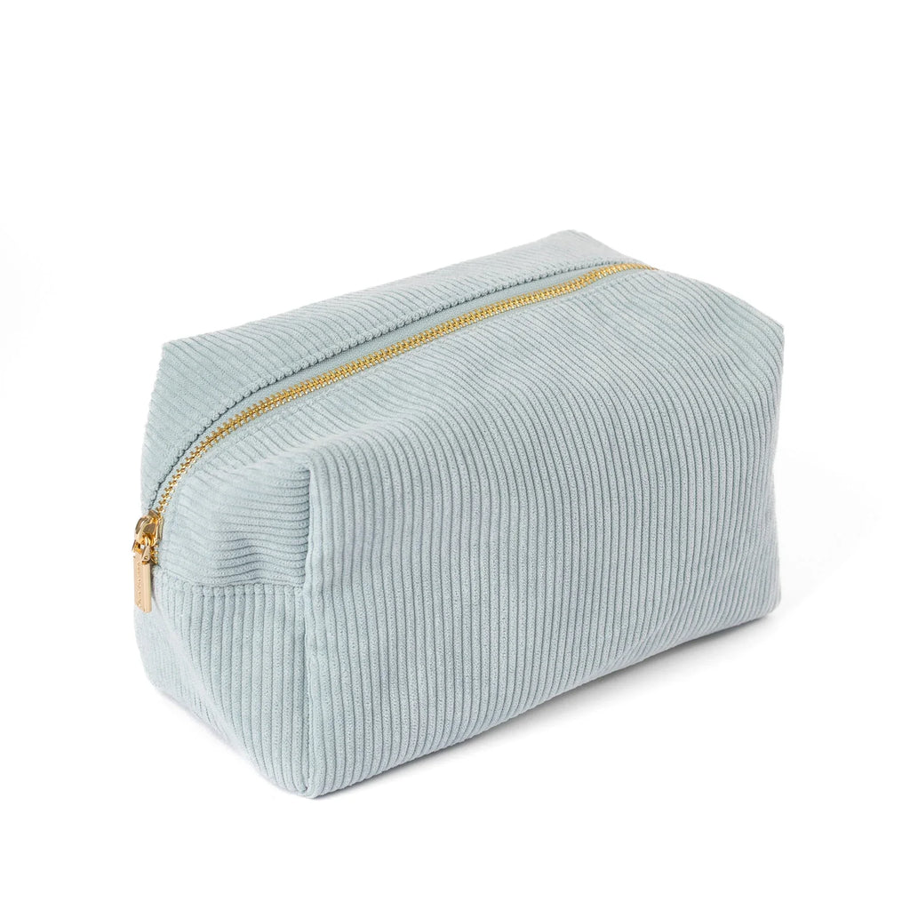 Trendy Rectangular Corduroy Cosmetic and Toiletry Storage With Zipper Gift Idea Personalized Velvet Toiletry Bag