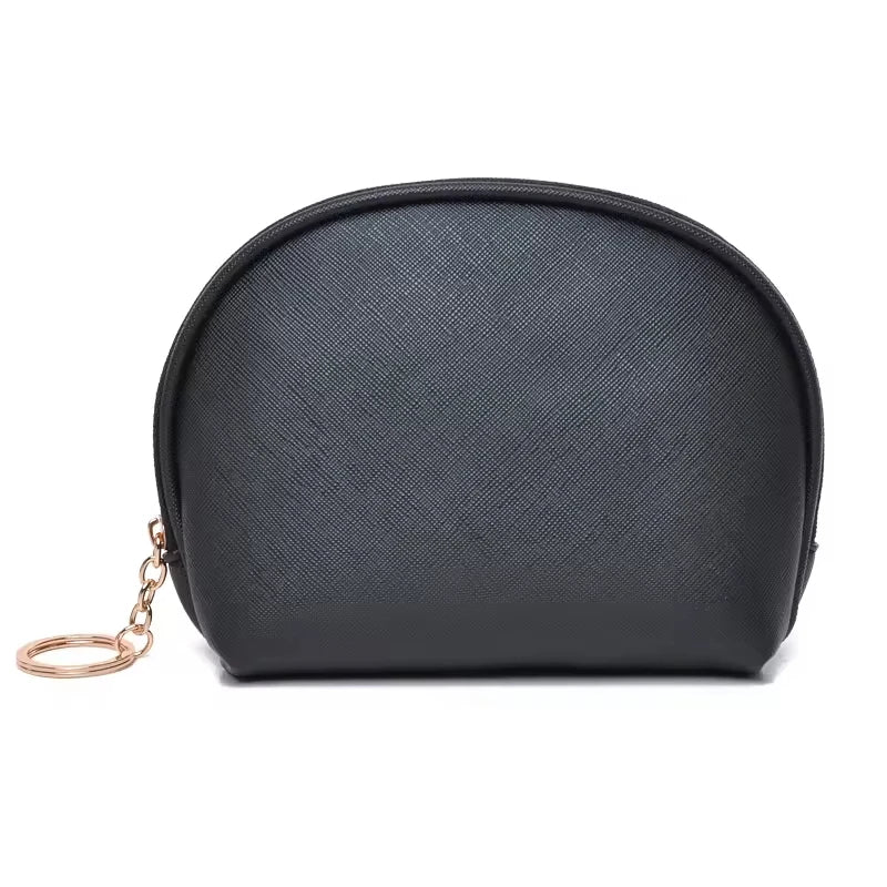 Unisex Large Capacity PU Zipper Pouch Fashionable Waterproof Portable Cosmetic Bag Customizable Logo Candy Pattern for Makeup