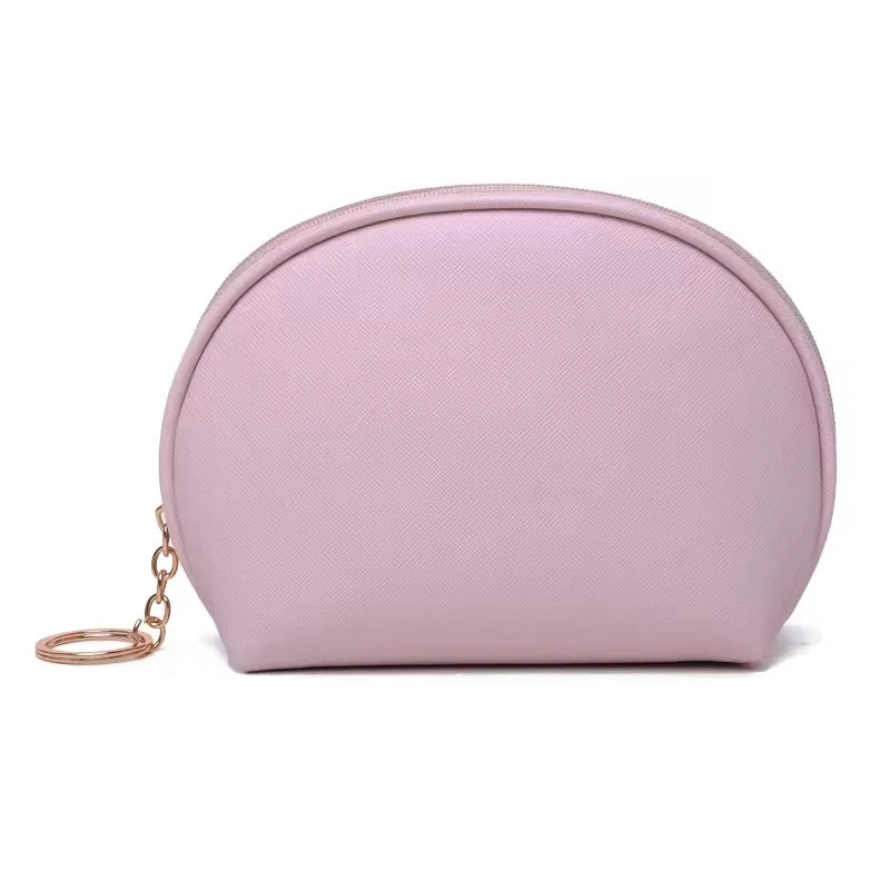 Unisex Large Capacity PU Zipper Pouch Fashionable Waterproof Portable Cosmetic Bag Customizable Logo Candy Pattern for Makeup