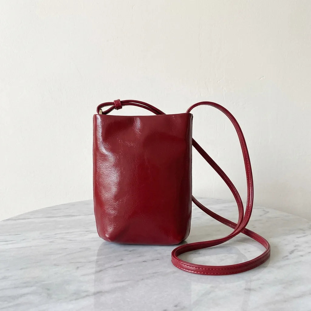 Vegetable Tanned Cowhide Women's Crossbody Bags Mobile Phone Bag High Quality Genuine Leather Ladys Small Bags OEM ODM