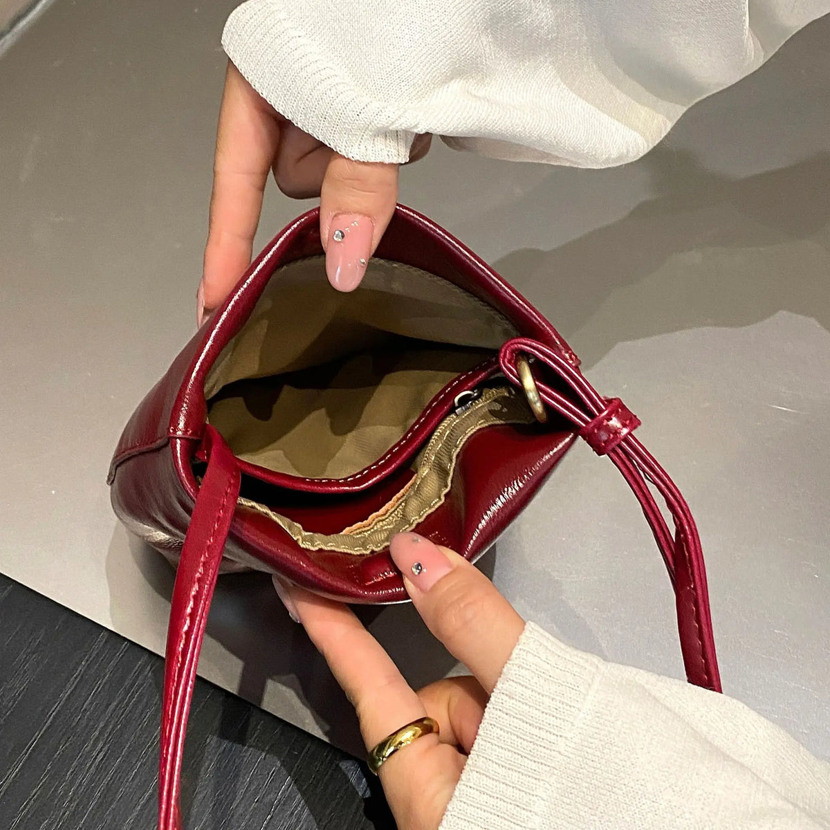 Vegetable Tanned Cowhide Women's Crossbody Bags Mobile Phone Bag High Quality Genuine Leather Ladys Small Bags OEM ODM