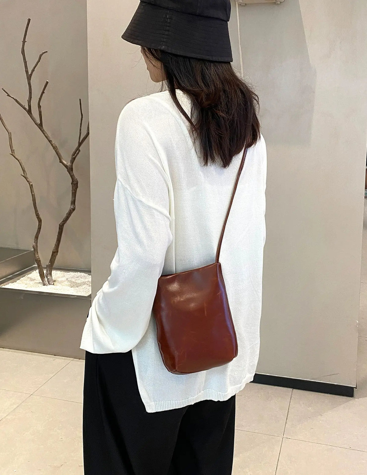 Vegetable Tanned Cowhide Women's Crossbody Bags Mobile Phone Bag High Quality Genuine Leather Ladys Small Bags OEM ODM