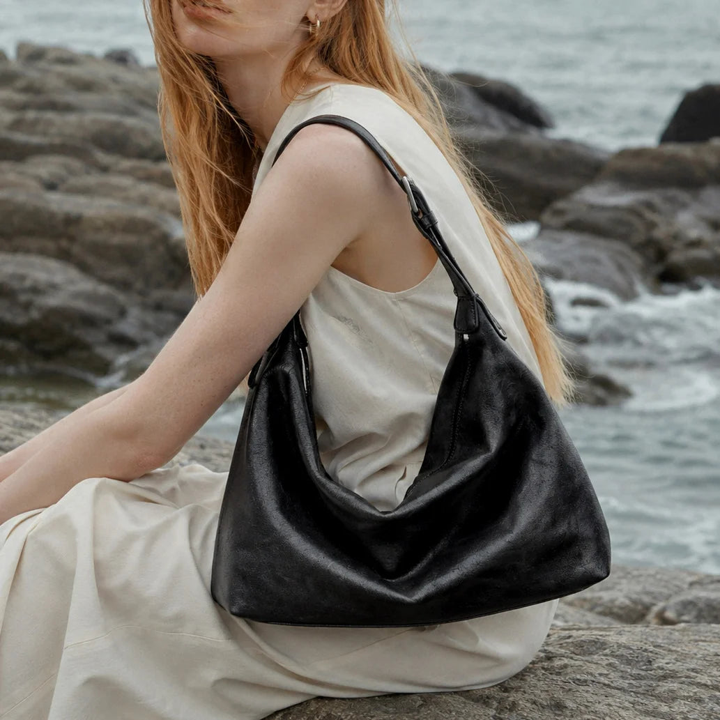 Vegetable Tanned Cowhide Women's Shoulder Bags Underarm Bags Casual Hobo Bags Crossbody Bags Popular Genuine Leather Women Bags