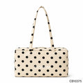 Water-resistant Nylon Polka Dot Shoulder Tote Bag Retro Soft Underarm East-West Handbag Private Label Verified Factory Maker