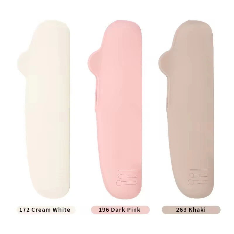 Waterproof Travel Makeup Bag Portable Silicone Cosmetic Organizer with Zipper Closure Fashion Style Beauty Tools