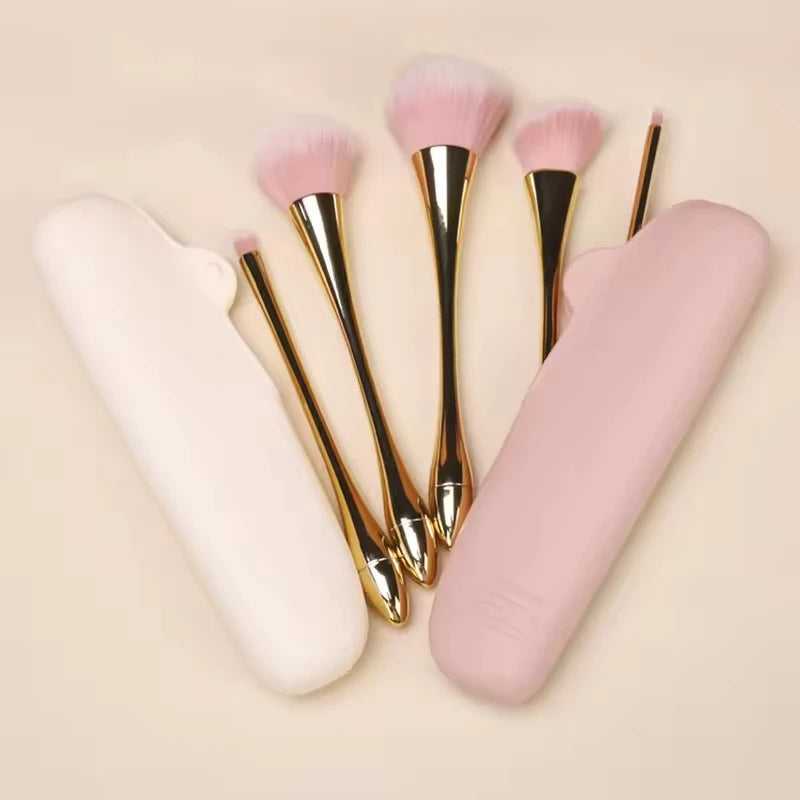 Waterproof Travel Makeup Bag Portable Silicone Cosmetic Organizer with Zipper Closure Fashion Style Beauty Tools