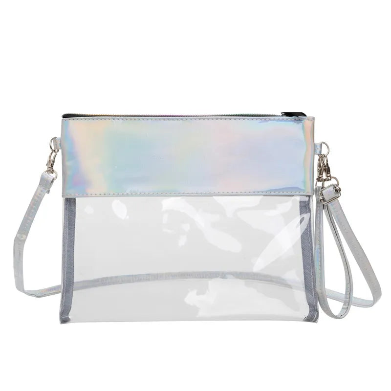 White clear Mini Makeup Travel Pvc Zipper Transparent Cosmetic Bag Large Capacity