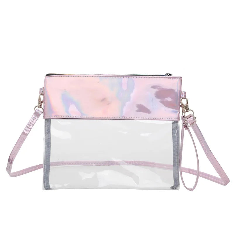 White clear Mini Makeup Travel Pvc Zipper Transparent Cosmetic Bag Large Capacity