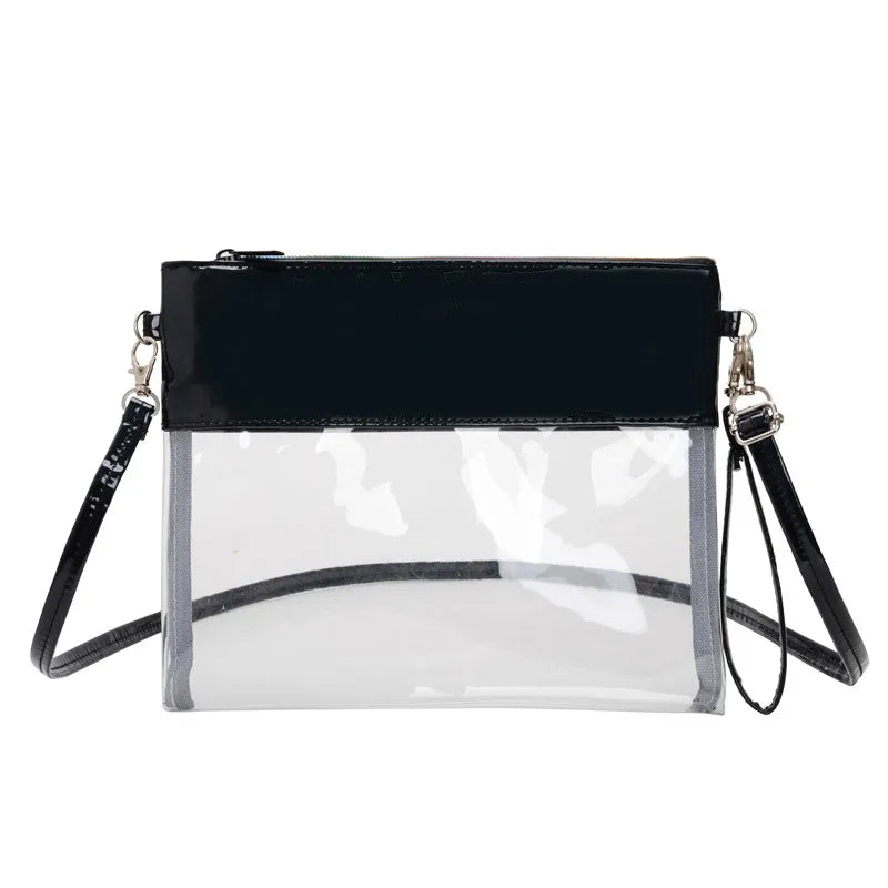 White clear Mini Makeup Travel Pvc Zipper Transparent Cosmetic Bag Large Capacity