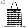 Wholesale Classic Checkerboard Design Women Shoulder Bag Knit Shopper Bag