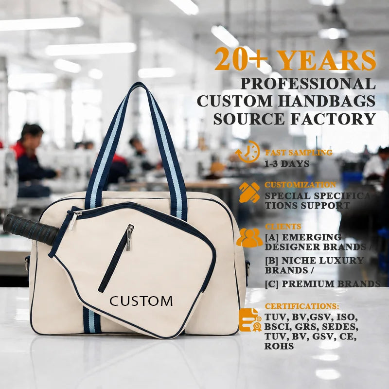 Wholesale Custom OEM Pickleball Racket Bag Large Capacity Detachable Badminton Racket Bag Handheld Multi-Functional Storage Bag