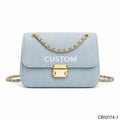 Wholesale Custom Slouchy Style Washed Denim Women's Shoulder Bag Minimalist Style High-quality Hardware Accessories