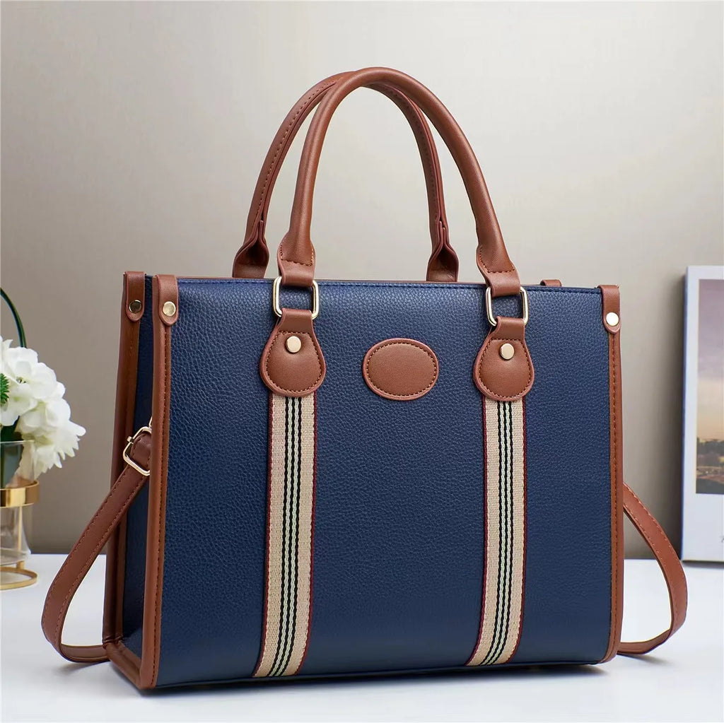 Wholesale Customizable PU Leather Polyester Lining Tote Bag OEM/ODM ServiceWomen's Trendy Large Capacity PU Handbag