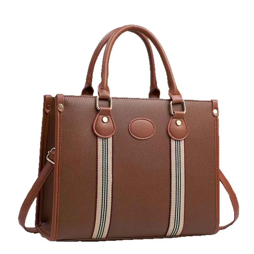 Wholesale Customizable PU Leather Polyester Lining Tote Bag OEM/ODM ServiceWomen's Trendy Large Capacity PU Handbag