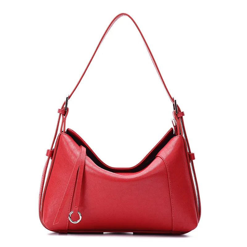 Wholesale Genuine Leather Ladies Shoulder Bags Underarm Bags Casual Fashion Cowhide Crossbody Bags for Women
