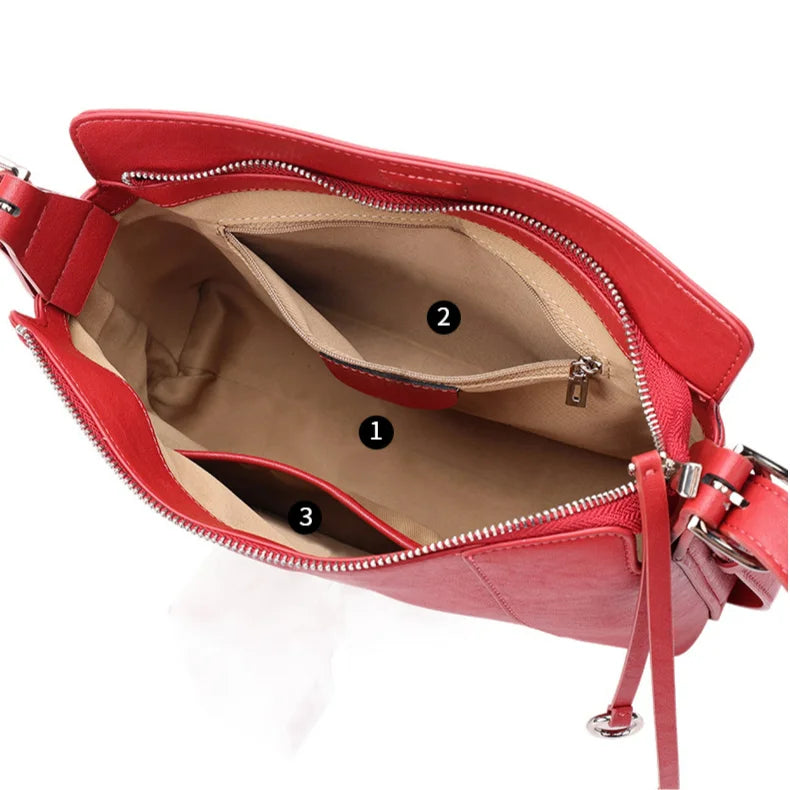 Wholesale Genuine Leather Ladies Shoulder Bags Underarm Bags Casual Fashion Cowhide Crossbody Bags for Women
