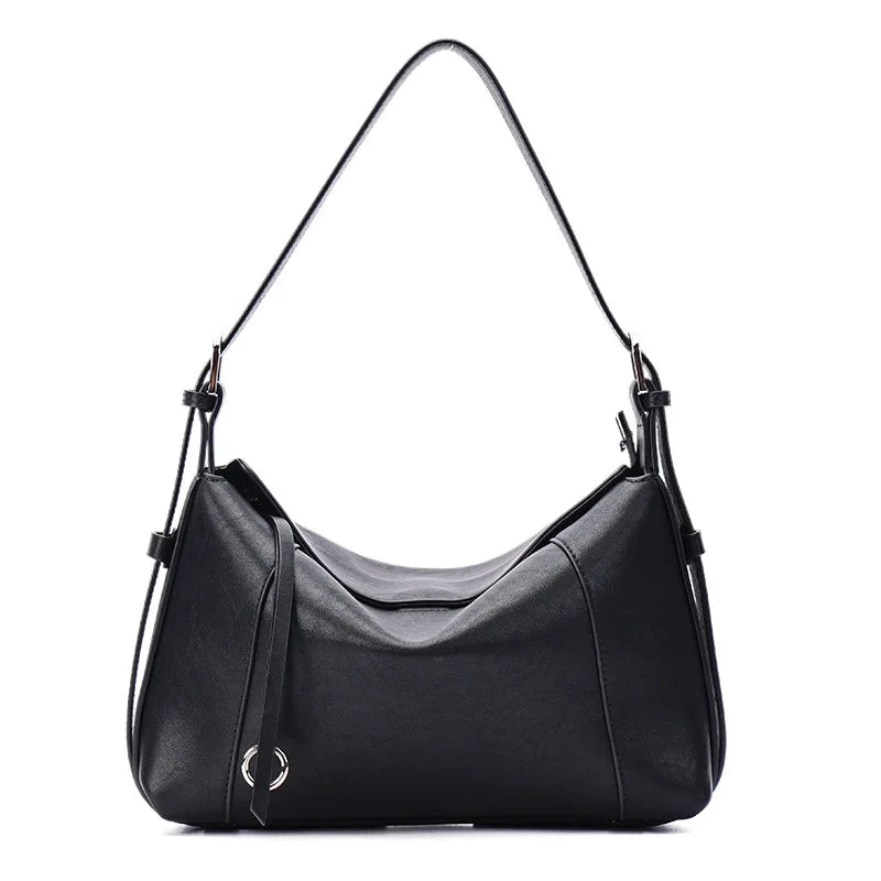 Wholesale Genuine Leather Ladies Shoulder Bags Underarm Bags Casual Fashion Cowhide Crossbody Bags for Women