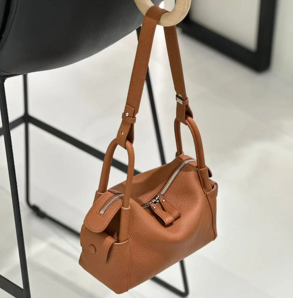Wholesale Genuine Leather Women's Handbags Crossbody Bags New Lychee Print Cowhide Ladies Shoulder Bag Underarm Bags