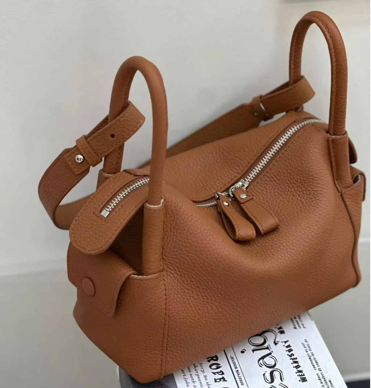 Wholesale Genuine Leather Women's Handbags Crossbody Bags New Lychee Print Cowhide Ladies Shoulder Bag Underarm Bags