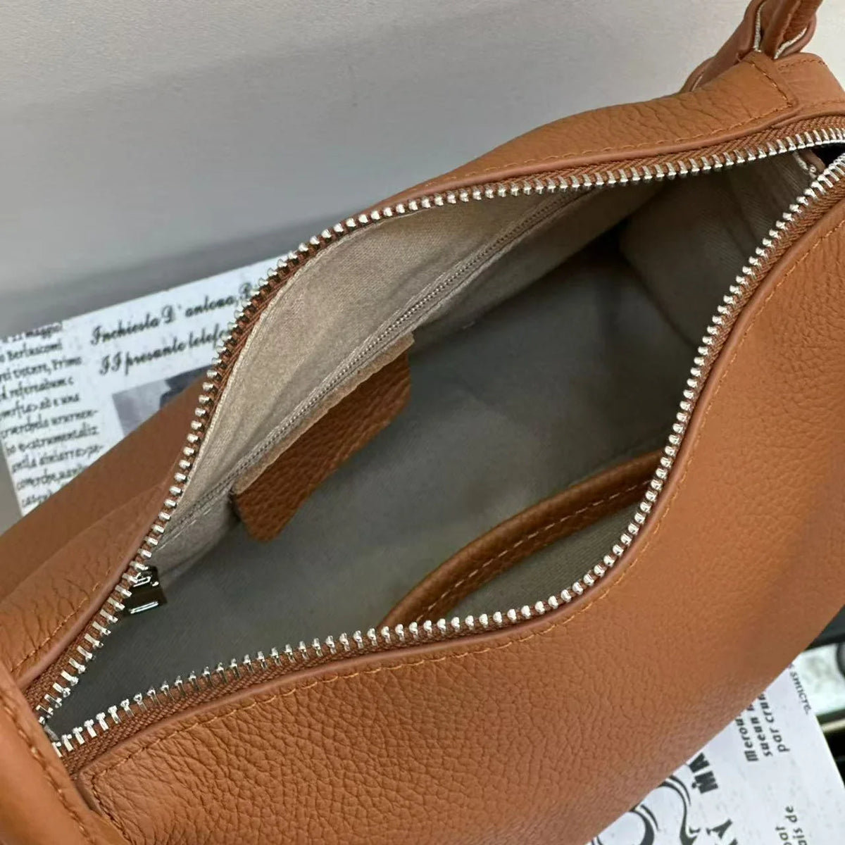 Wholesale Genuine Leather Women's Handbags Crossbody Bags New Lychee Print Cowhide Ladies Shoulder Bag Underarm Bags