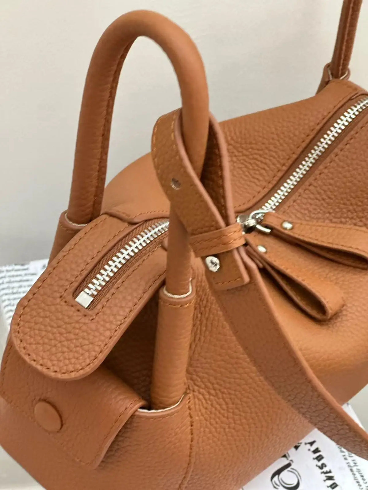 Wholesale Genuine Leather Women's Handbags Crossbody Bags New Lychee Print Cowhide Ladies Shoulder Bag Underarm Bags