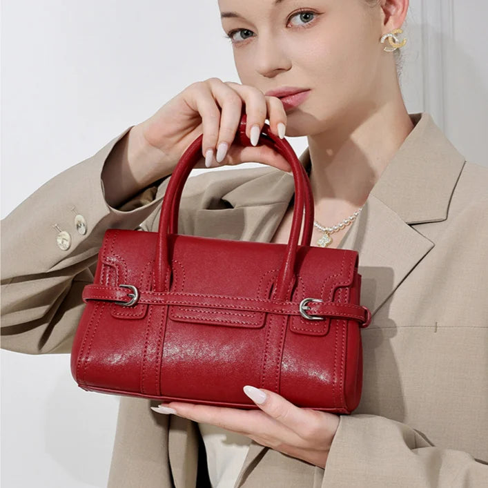 Wholesale Genuine Leather Women's Handbags Design Simple Fashion Cowhide Ladies Shoulder Bags Crossbody Bags