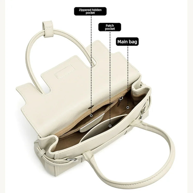 Wholesale Genuine Leather Women's Handbags Design Simple Fashion Cowhide Ladies Shoulder Bags Crossbody Bags