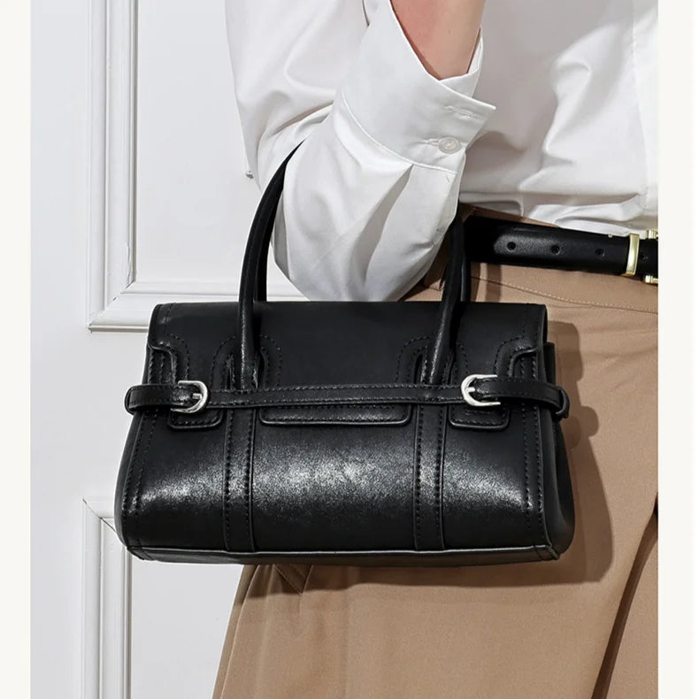Wholesale Genuine Leather Women's Handbags Design Simple Fashion Cowhide Ladies Shoulder Bags Crossbody Bags