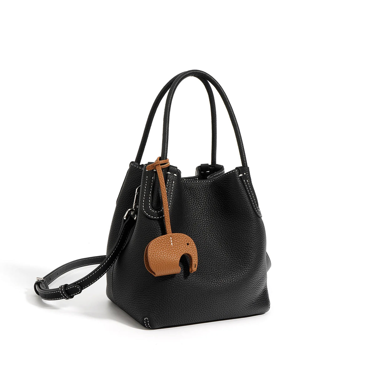 Wholesale Soft Cowhide Handbags Fashion Ladies High Quality Genuine Leather Small Bucket Bag Women's Crossbody Bag