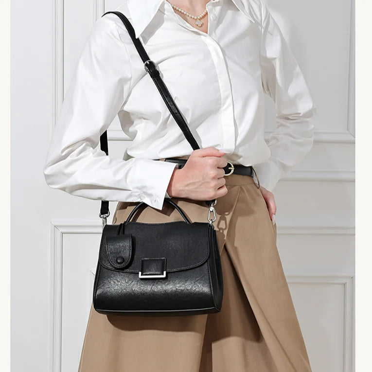 Wholesale Women's Bags Genuine Leather Women's Handbags Simple Fashion Cowhide Ladies Shoulder Bags Crossbody Bags